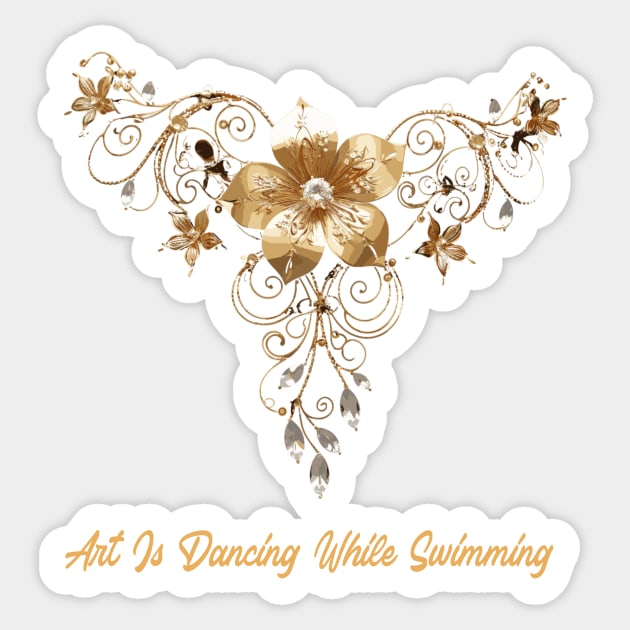 artistic swimming, synchronized swimming, golden dancers v11 Sticker by H2Ovib3s